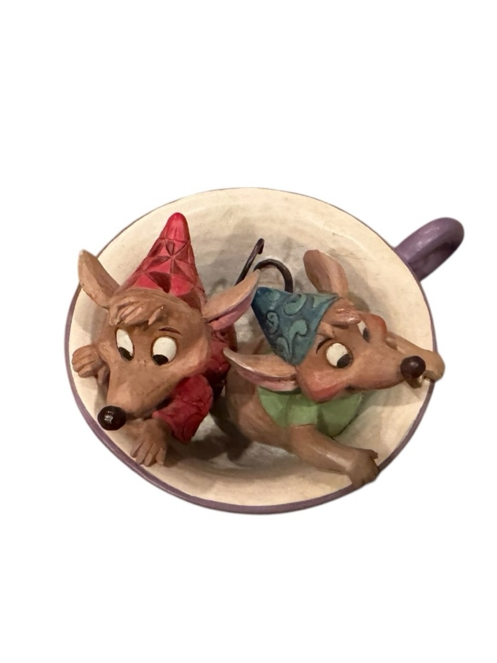 Jim Shore Traditions Jaq and Gus Tea Cup Cinderella Disney Figurine 4016557 - Picture 7 of 8